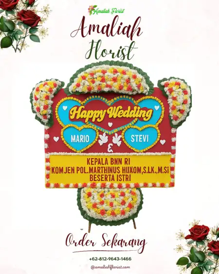 Papan Bunga Pernikahan Teluk Terate